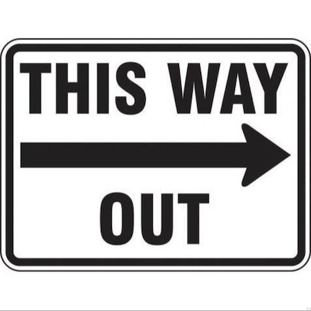 Accuform FACILITY TRAFFIC SIGN THIS WAY FRR276HP FRR276HP